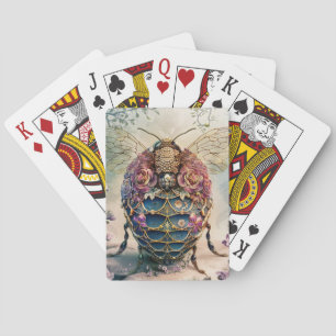 Enchanted Bee Garden Fantasy (4) Playing Cards