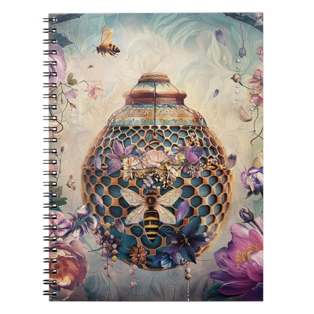 Enchanted Bee Garden Fantasy (6) Notebook (Front)