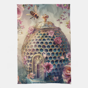 Enchanted Bee Garden Fantasy (7) Tea Towel
