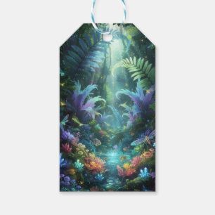Enchanted Bioluminescent Forest Magical Jungle Gift Tags