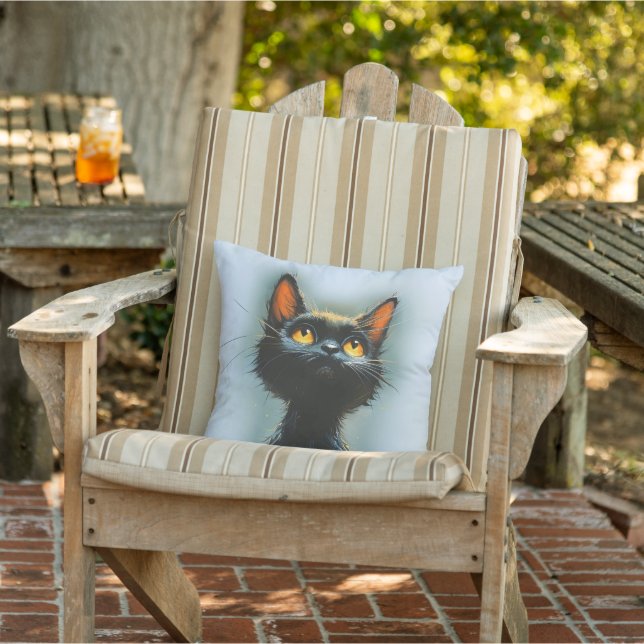 Enchanted Black Cat Cushion (Chair)