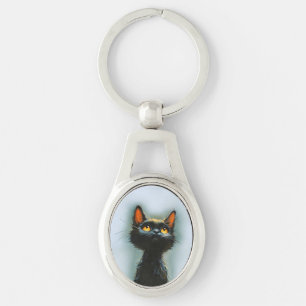 Enchanted Black Cat Key Ring