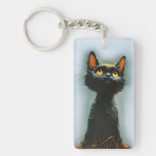 Enchanted Black Cat Key Ring