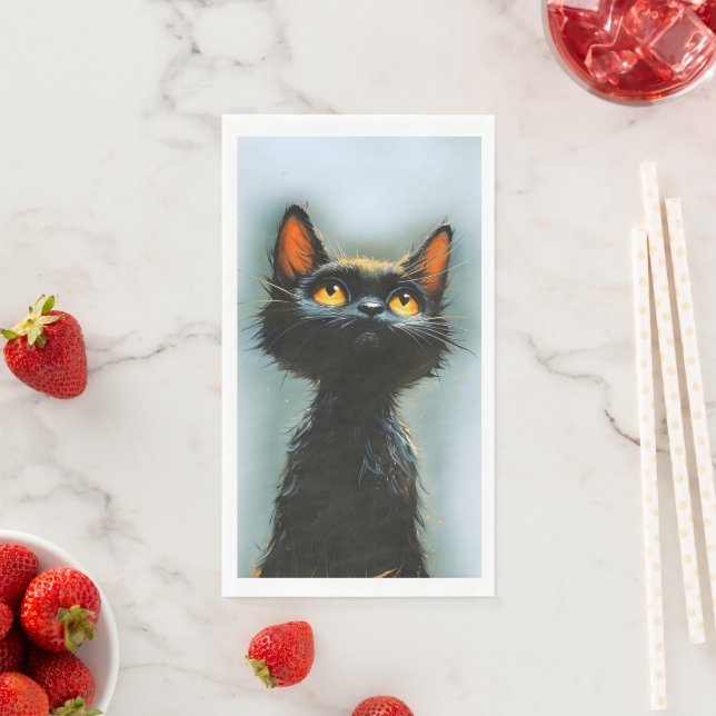 Enchanted Black Cat Napkin (Insitu)