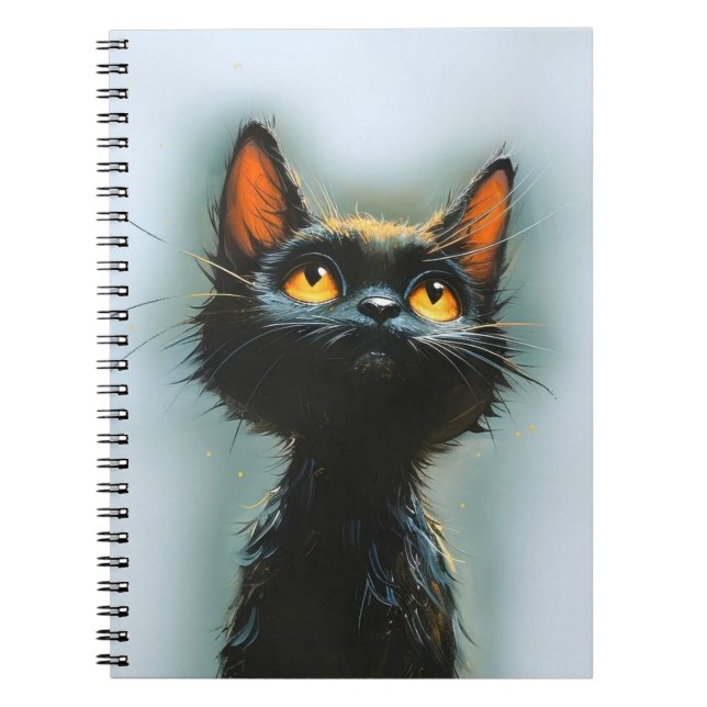 Enchanted Black Cat Notebook (Front)