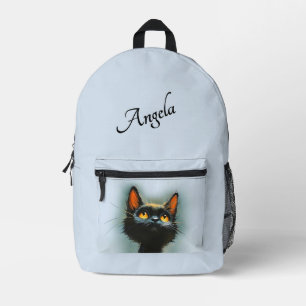 Enchanted Black Cat Personal Printed Backpack