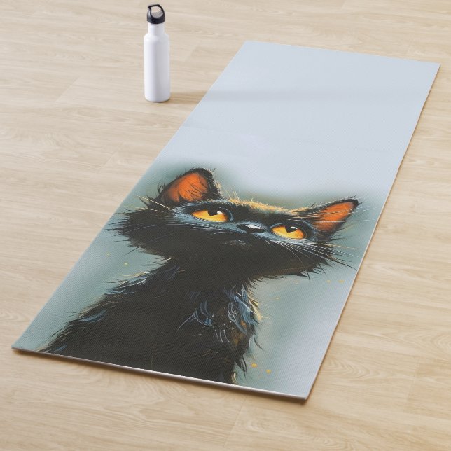 Enchanted Black Cat Yoga Mat (In Situ)