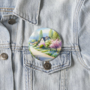 Enchanted Blossom Country Lane 7.5 Cm Round Badge