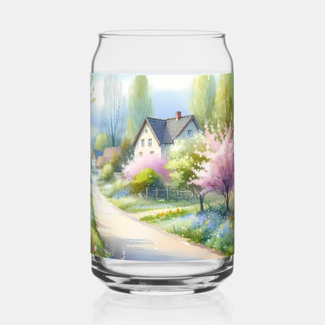 Enchanted Blossom Country Lane  Can Glass (Front)