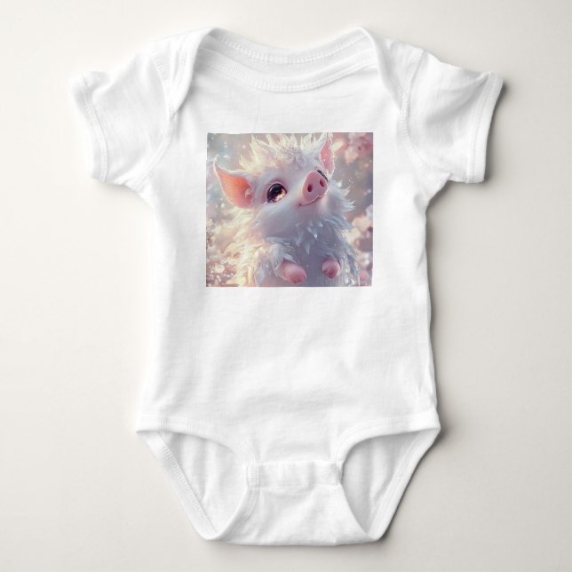 Enchanted Blossom Piglet - Baby Bodysuit (Front)
