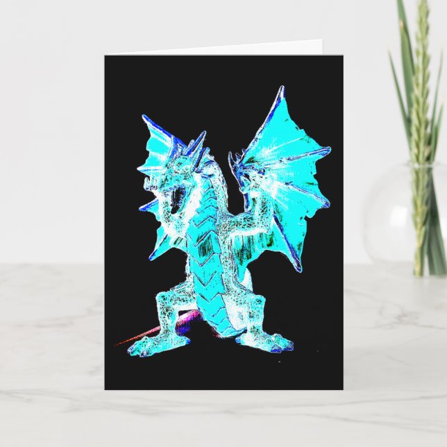 Enchanted Blue Blaze Serpent Magical Creature Art Card (Front)