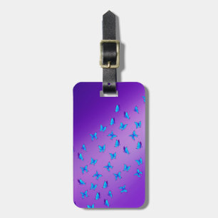 Enchanted Blue Butterflies Luggage Tag