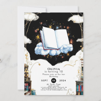 Enchanted Boho Kids Storybook Birthday Invitation
