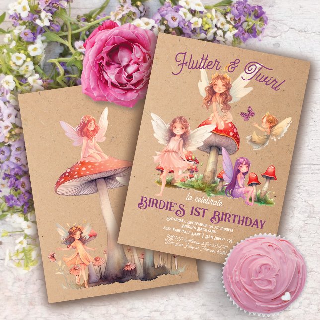 Enchanted Boho Pixie Fairy Princess Birthday Party Invitation (Creator Uploaded)