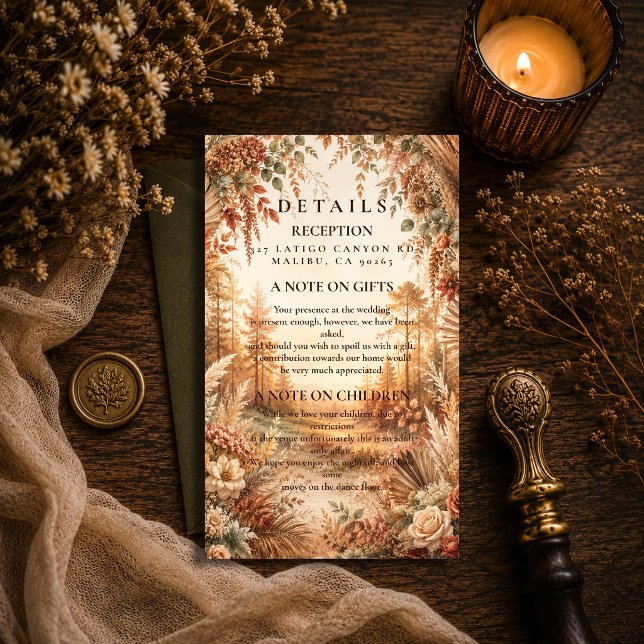 Enchanted Boho Woodland Wedding Enclosure Card (Creator Uploaded)