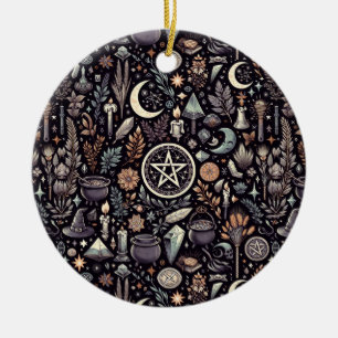 Enchanted Botanica: Magical Herbs & Witchcraft Ceramic Tree Decoration