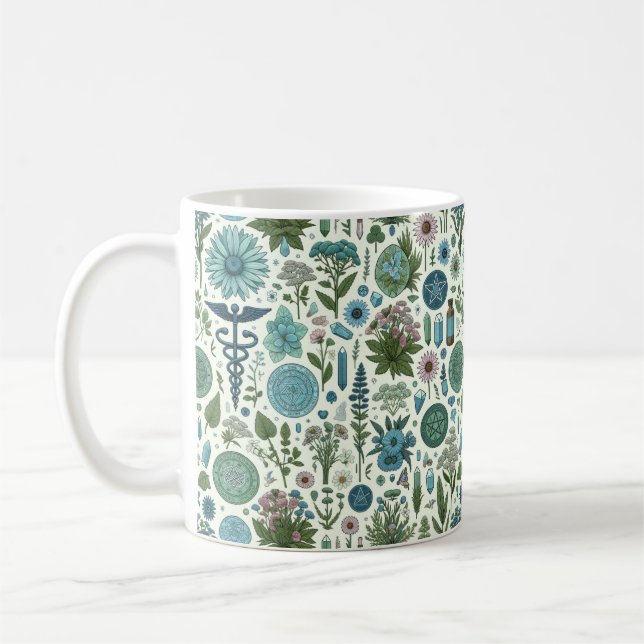 Enchanted Botanica: Magical Herbs & Witchcraft Coffee Mug (Left)