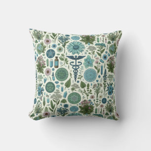 Enchanted Botanica: Magical Herbs & Witchcraft Cushion