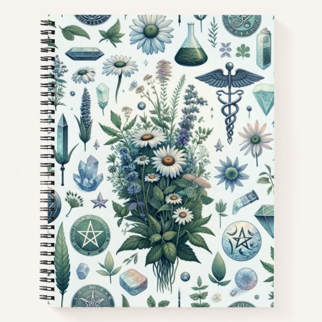 Enchanted Botanica: Magical Herbs & Witchcraft Notebook (Front)