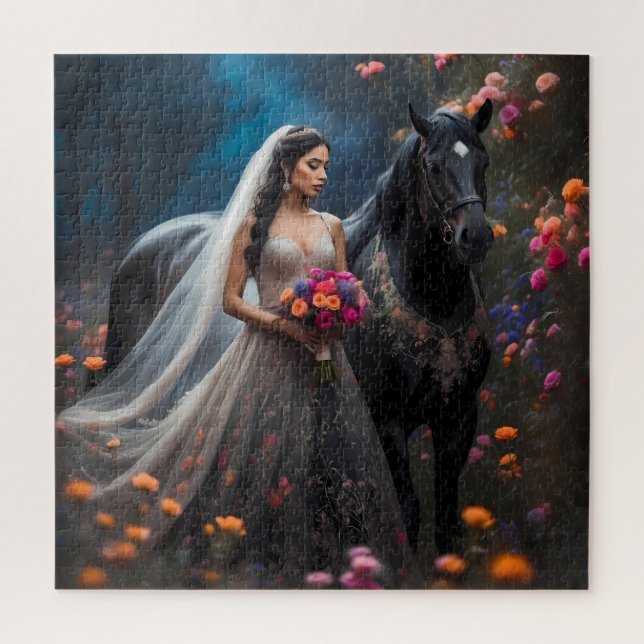Enchanted Bride and Her Steed Jigsaw Puzzle (Vertical)