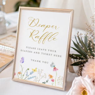 Enchanted Butterflies Diaper Raffle Poster