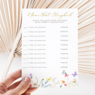 Enchanted Butterflies Floral Name that Storybook Invitation