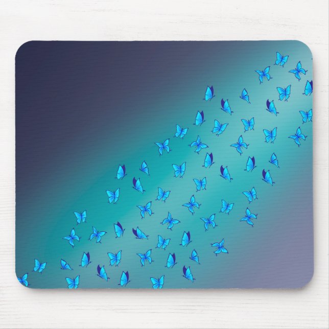 Enchanted Butterflies Green Mouse Mat (Front)