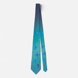 Enchanted Butterflies Green  Neck Tie