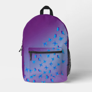 Enchanted Butterflies in the moonlight Printed Backpack