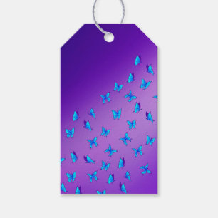Enchanted Butterflies Purple Gift Tags