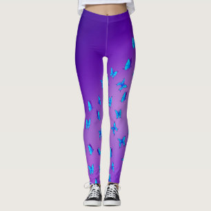 Enchanted Butterflies Purple Leggings