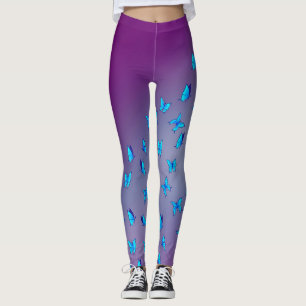 Enchanted Butterflies Purple Leggings