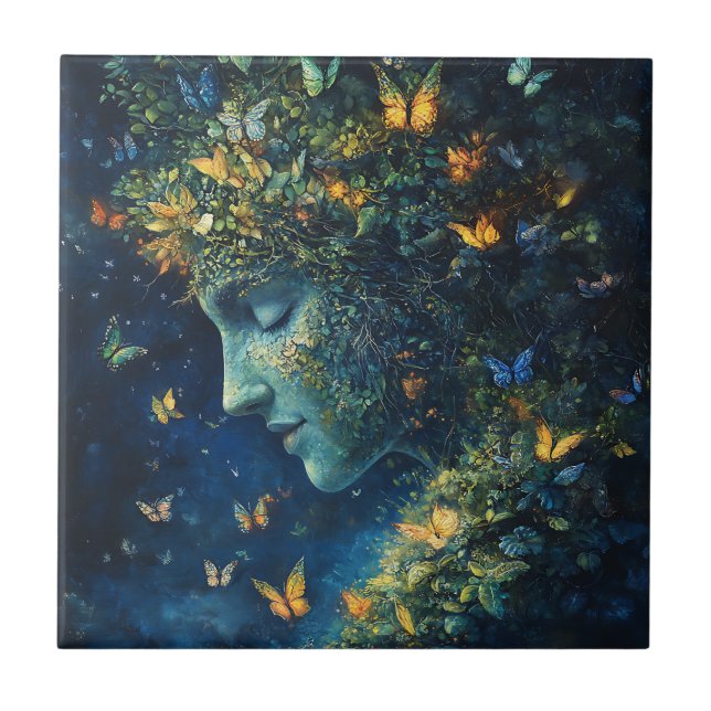 Enchanted Butterfly Forest Goddess (1) Tile (Front)