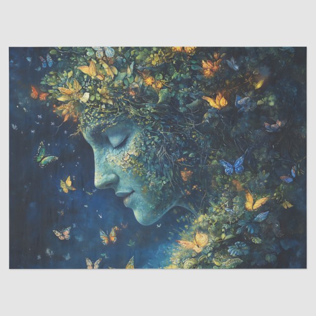 Enchanted Butterfly Forest Goddess (1) Tissue Paper (Front)