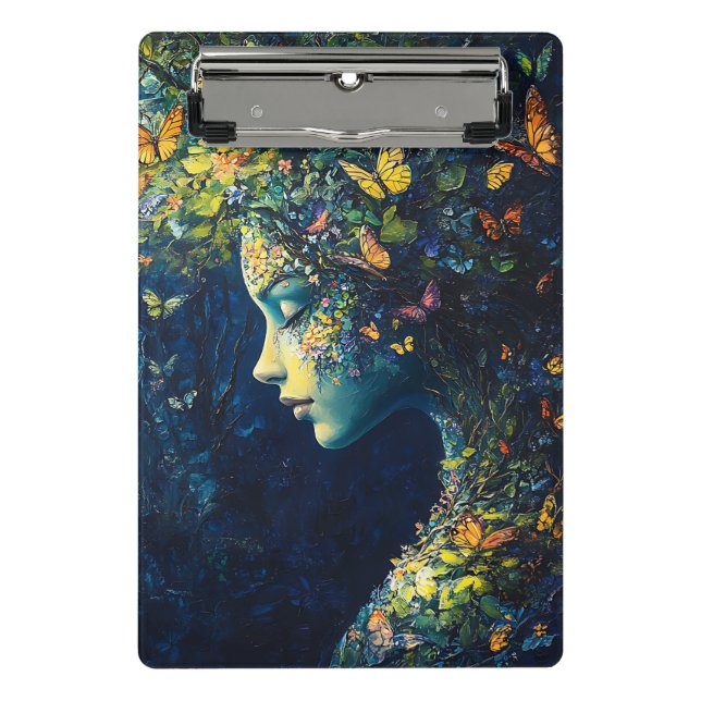 Enchanted Butterfly Forest Goddess (2) Mini Clipboard (Front)