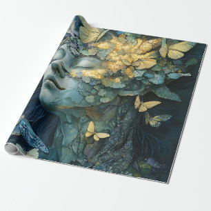 Enchanted Butterfly Forest Goddess (4) Wrapping Paper