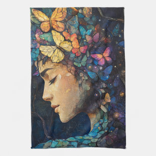 Enchanted Butterfly Forest Goddess (5) Tea Towel