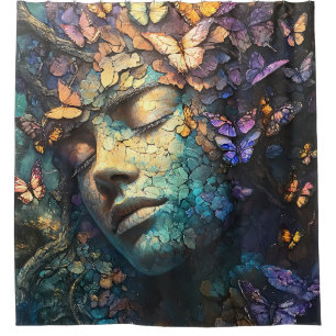 Enchanted Butterfly Forest Goddess (7) Shower Curtain