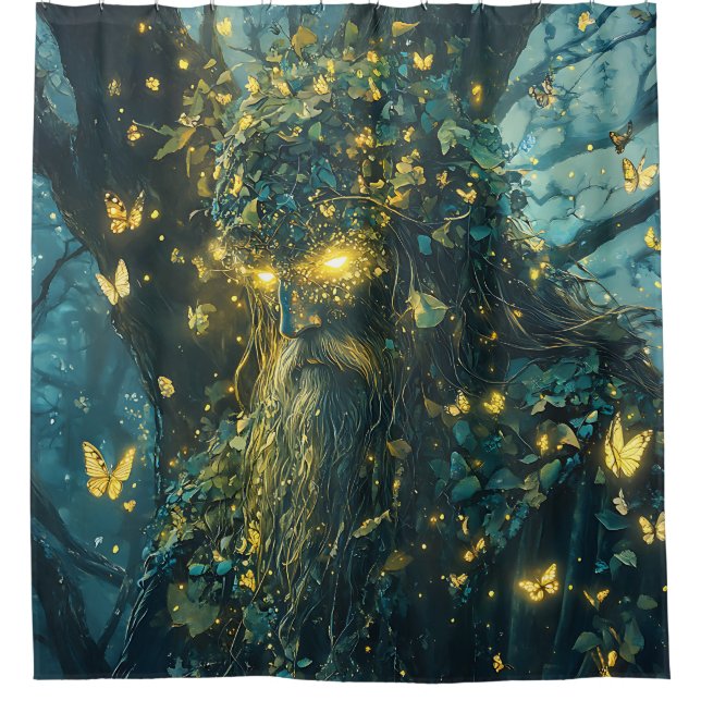 Enchanted Butterfly Forest Goddess (8) Shower Curtain (Front)