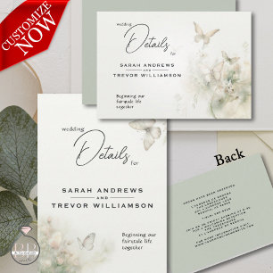 Enchanted Butterfly Garden Enclosure Card