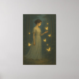Enchanted Butterfly Girl – Fine Art Fantasy Portra Canvas Print