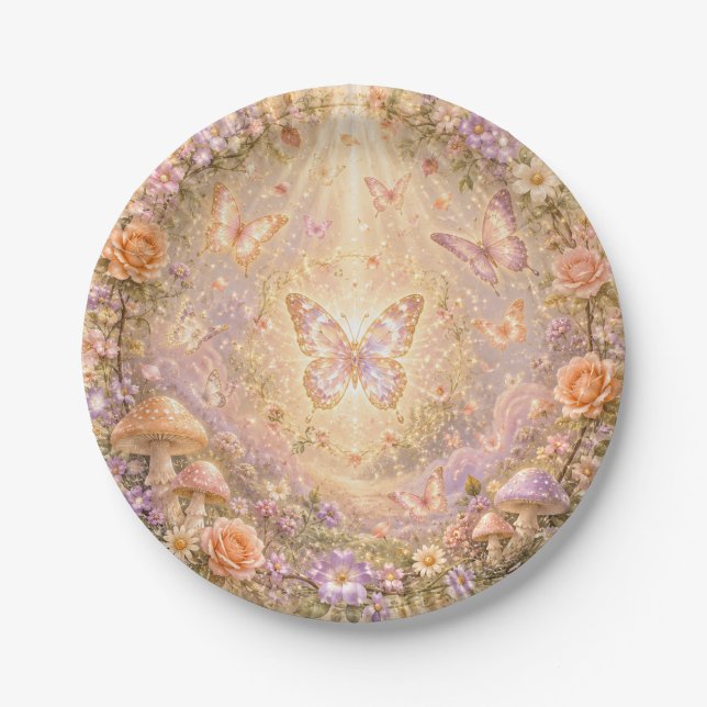 Enchanted Butterfly Grove Paper Plates (Front)