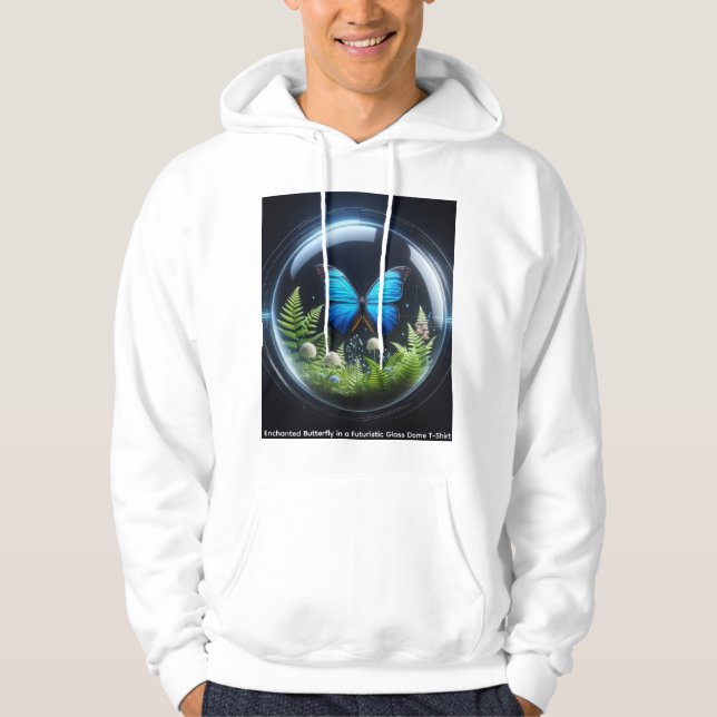 Enchanted Butterfly in a Futuristic Glass Dome T-S Hoodie (Front)