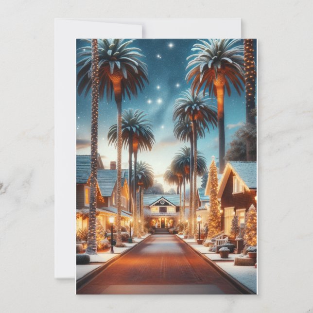 Enchanted California Christmas: Modern Wonderland  Holiday Card (Front)