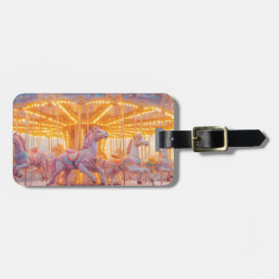 Enchanted Carousel: Whimsical Fairytale Scene Luggage Tag