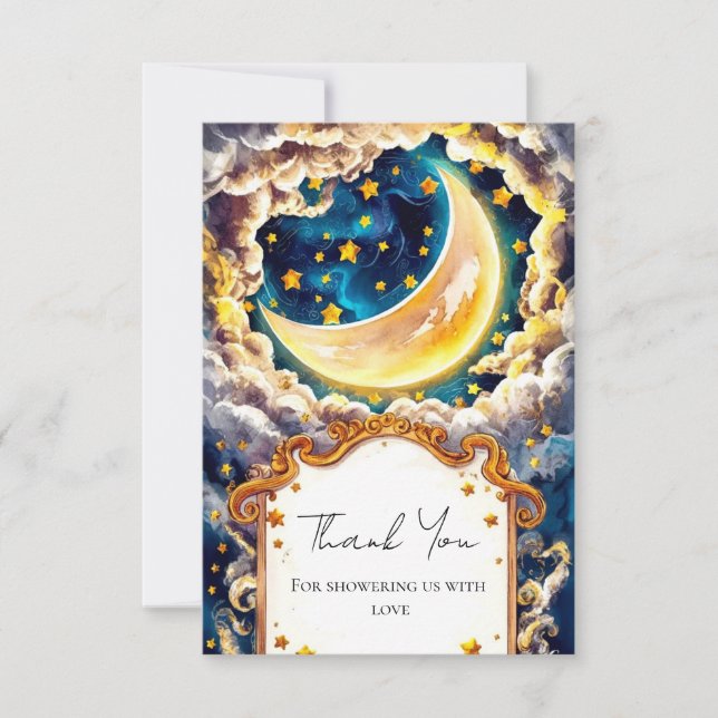 Enchanted Celestial Baby Shower Thank You Card (Front)