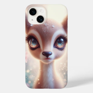Enchanted Celestial Fawn Art Sparkling Galaxy Eyes Case-Mate iPhone 14 Case