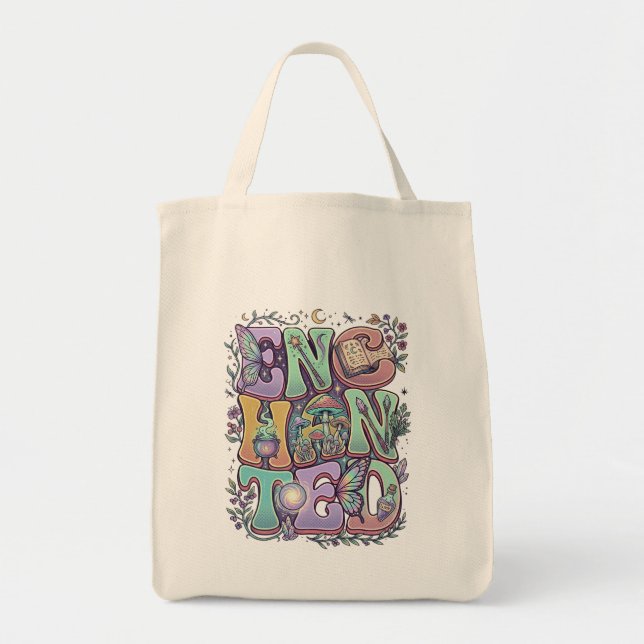Enchanted Celestial Moth Halloween Witchy Bag (Front)