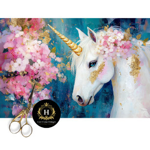 Enchanted Celestial Unicorn Decoupage Tissue Paper