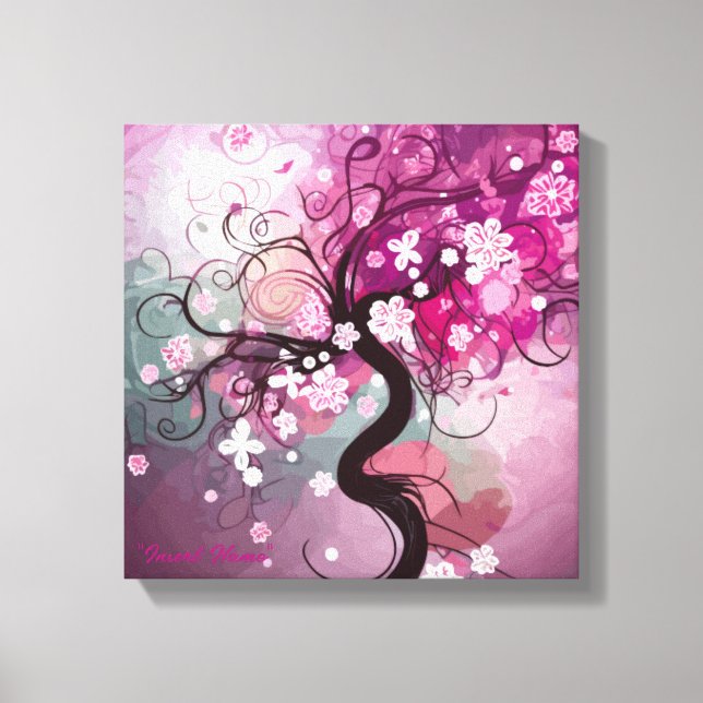 Enchanted Cherry Dance Canvas Print (Front)
